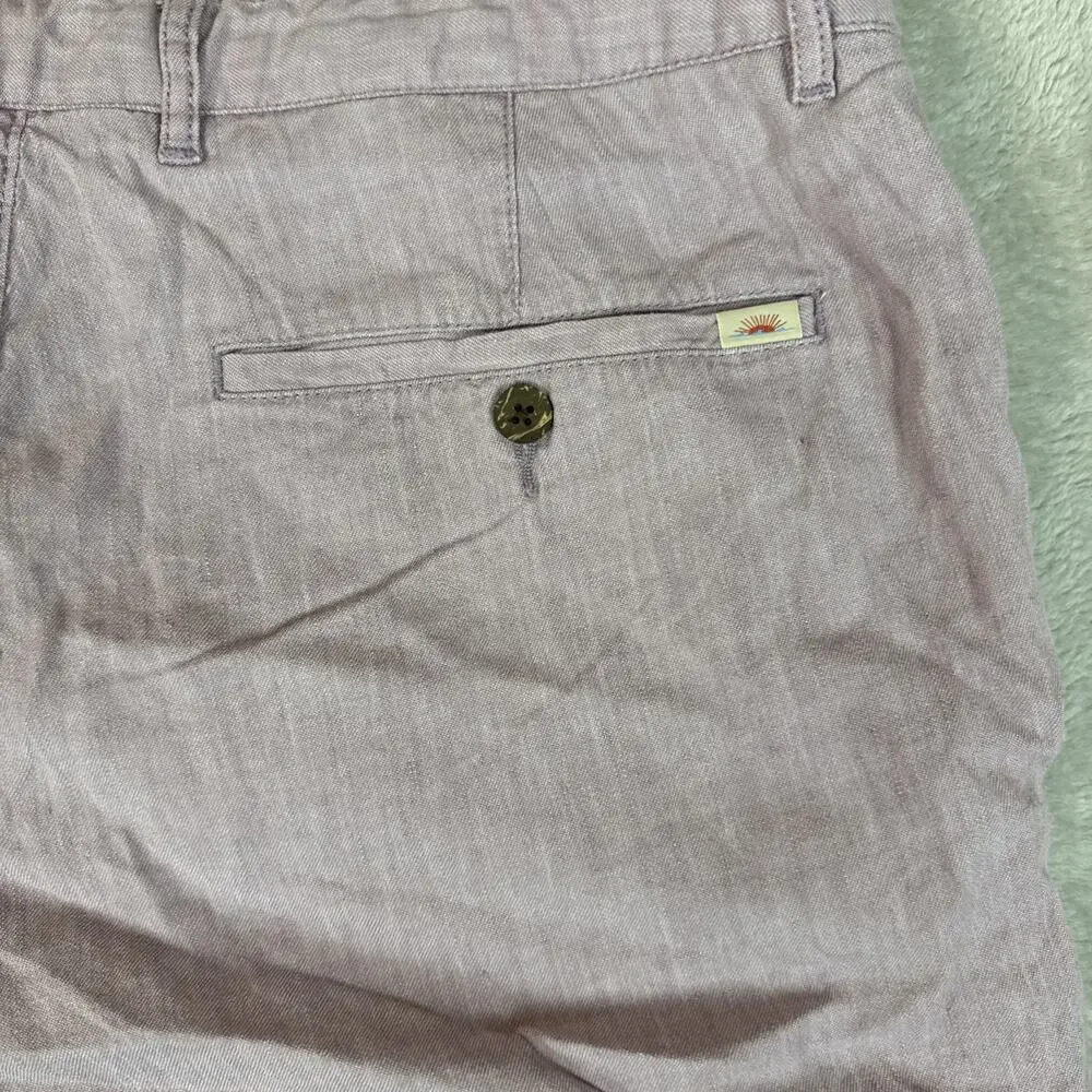 Faherty All Day Shorts Mens 34 Pink Preppy Coastal Chino Casual Flat Front